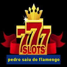 pedro saiu do flamengo